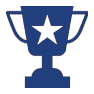 trophy icon for coed adult cornhole league austin tx