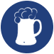 beer mug icon for adult co-ed dallas flag football leagues